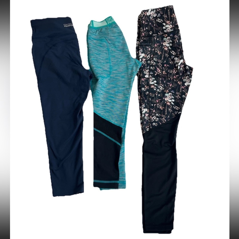 Skechers Women’s Yoga Pants Small 3 Pack Bundle Workout Leggings Tights Athletic